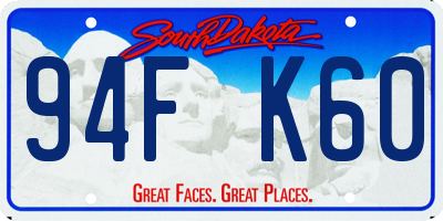 SD license plate 94FK60
