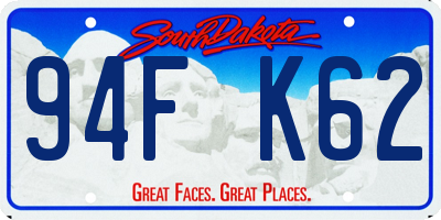 SD license plate 94FK62