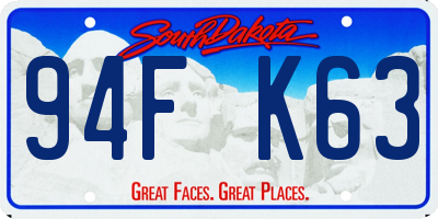 SD license plate 94FK63
