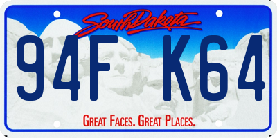 SD license plate 94FK64