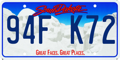 SD license plate 94FK72