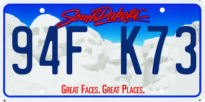 SD license plate 94FK73