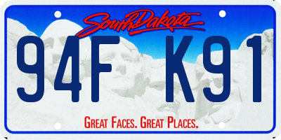 SD license plate 94FK91