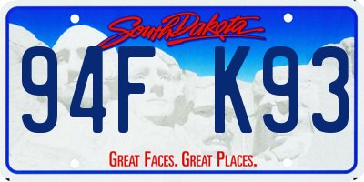 SD license plate 94FK93