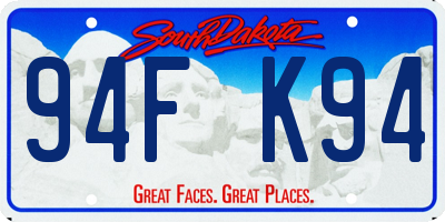 SD license plate 94FK94
