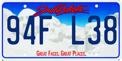 SD license plate 94FL38