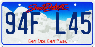 SD license plate 94FL45