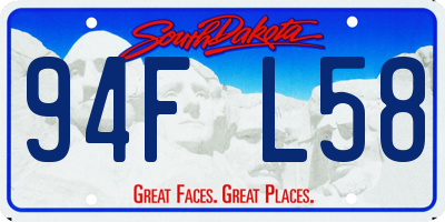 SD license plate 94FL58