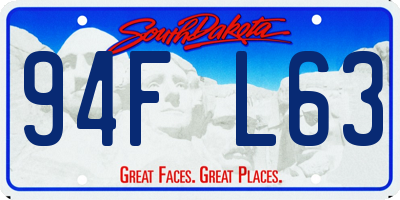 SD license plate 94FL63