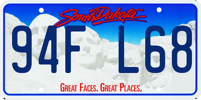 SD license plate 94FL68
