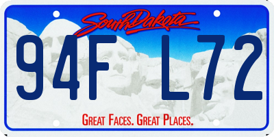 SD license plate 94FL72