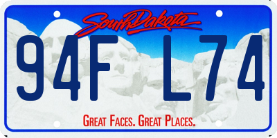 SD license plate 94FL74