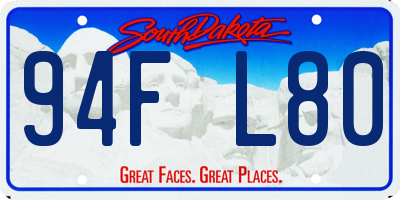 SD license plate 94FL80