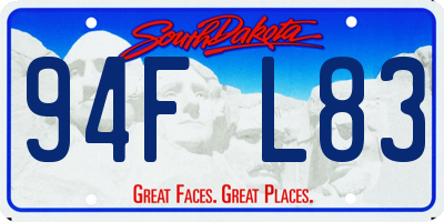 SD license plate 94FL83