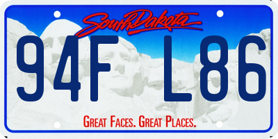 SD license plate 94FL86