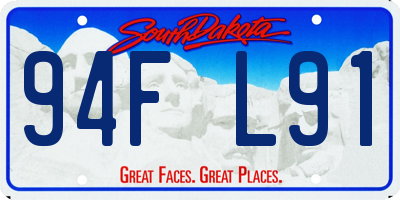 SD license plate 94FL91
