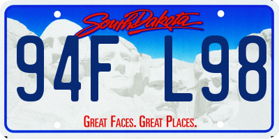 SD license plate 94FL98