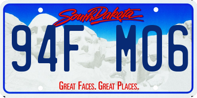 SD license plate 94FM06
