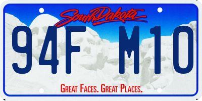 SD license plate 94FM10