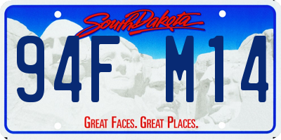 SD license plate 94FM14