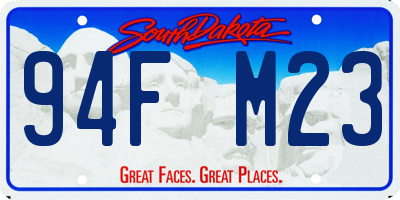 SD license plate 94FM23