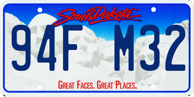 SD license plate 94FM32