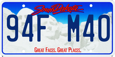 SD license plate 94FM40