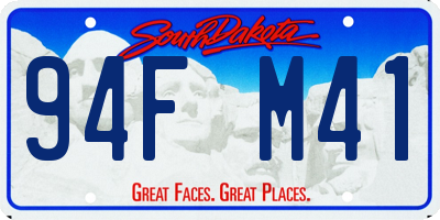 SD license plate 94FM41