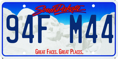 SD license plate 94FM44