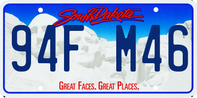 SD license plate 94FM46