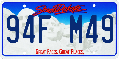SD license plate 94FM49