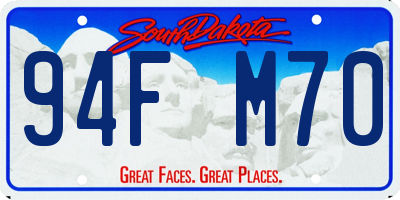 SD license plate 94FM70