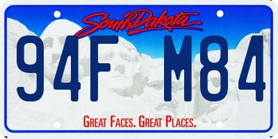 SD license plate 94FM84