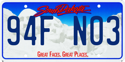 SD license plate 94FN03