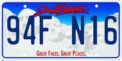 SD license plate 94FN16