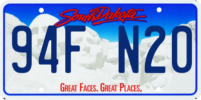SD license plate 94FN20