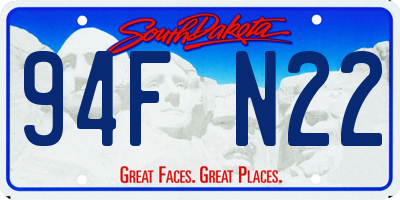 SD license plate 94FN22