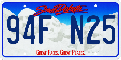 SD license plate 94FN25