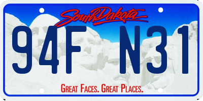 SD license plate 94FN31