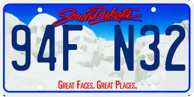 SD license plate 94FN32