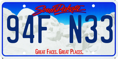 SD license plate 94FN33