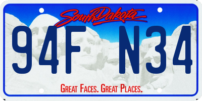 SD license plate 94FN34