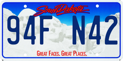 SD license plate 94FN42
