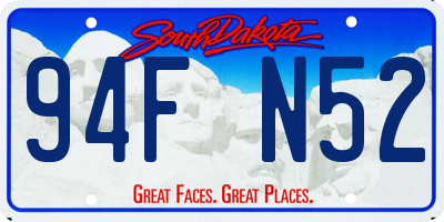 SD license plate 94FN52