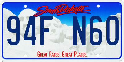 SD license plate 94FN60