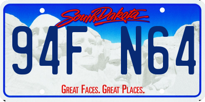 SD license plate 94FN64
