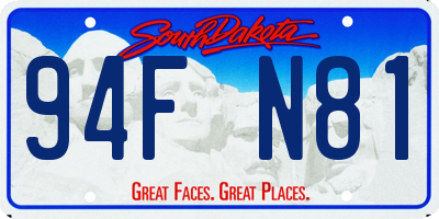 SD license plate 94FN81