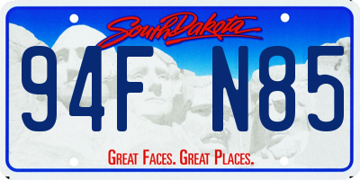 SD license plate 94FN85