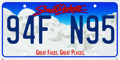 SD license plate 94FN95