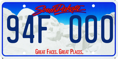 SD license plate 94FO00